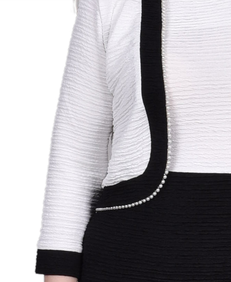 3/4 Sleeve Textured Knit 2 Piece Dress Set