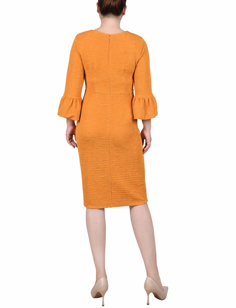 3/4 Length Bell Sleeve Dress