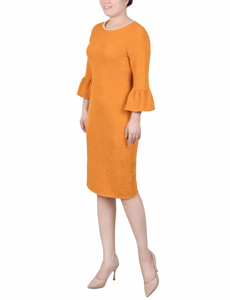 3/4 Length Bell Sleeve Dress