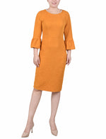 3/4 Length Bell Sleeve Dress