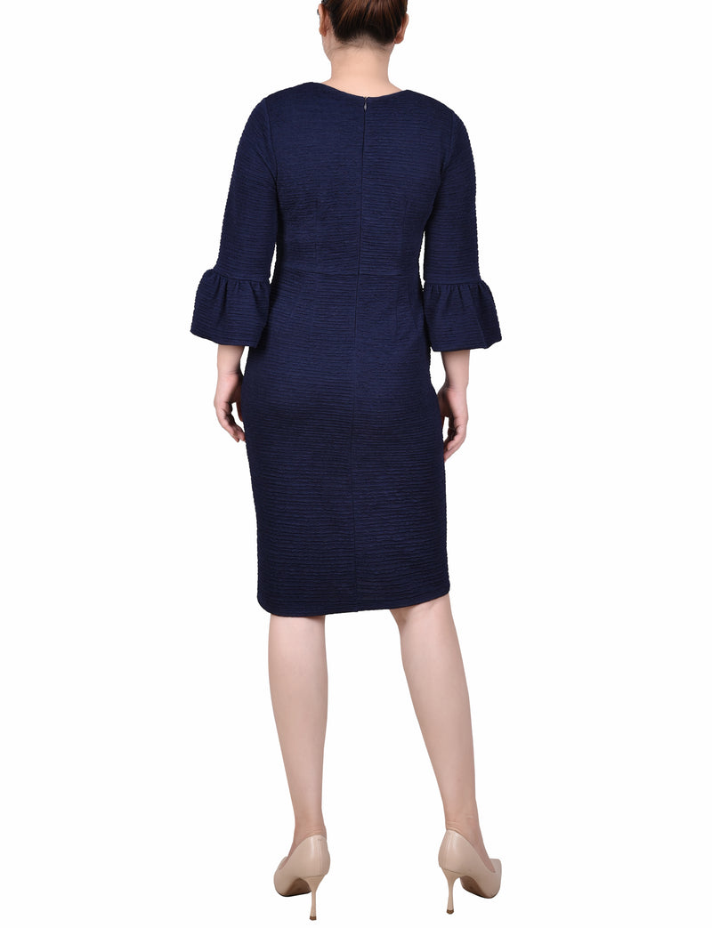 3/4 Length Bell Sleeve Dress