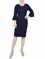 3/4 Length Bell Sleeve Dress