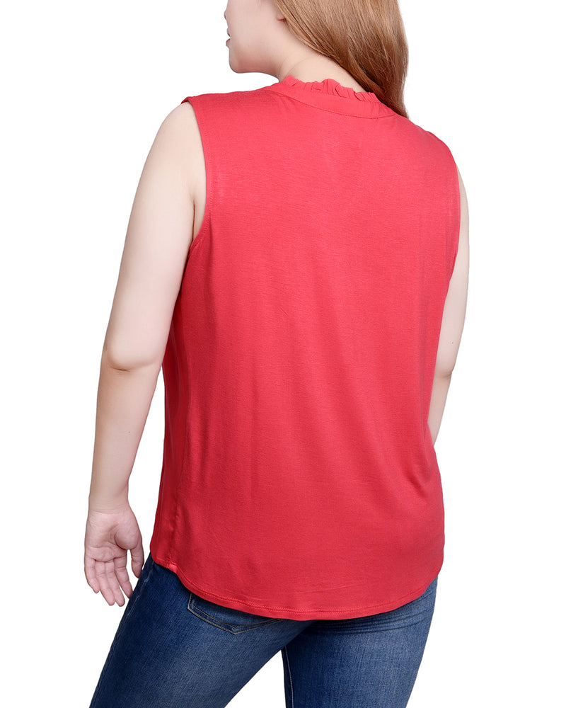 Sleeveless Yoked Blouse