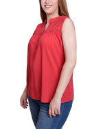 Sleeveless Yoked Blouse