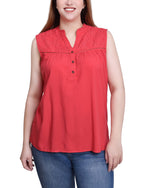 Sleeveless Yoked Blouse