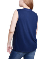 Sleeveless Yoked Blouse