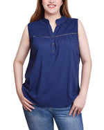 Sleeveless Yoked Blouse