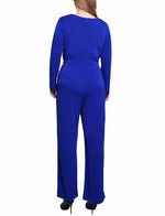 Long Sleeve Crepe Knit Jumpsuit