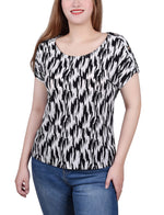 Short Sleeve Extended Sleeve Tunic Top