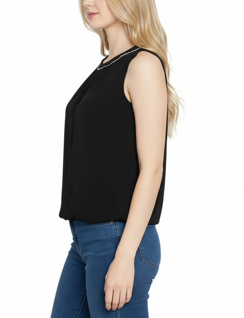 Sleeveless Blouson Top