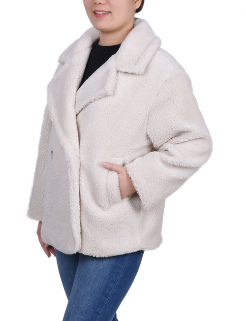 Long Sleeve Double Breasted Sherpa Jacket