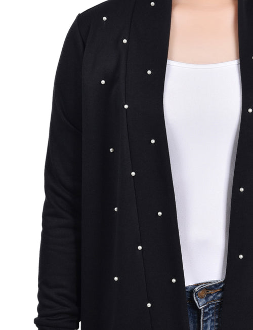 Long Sleeve Pearl Detail Cardigan