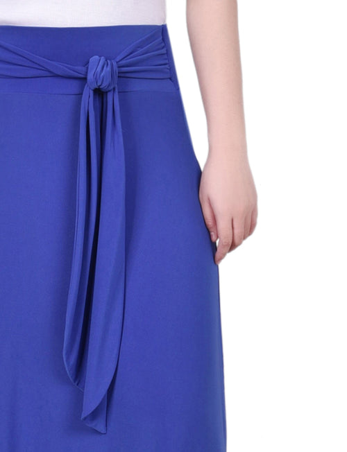 Maxi Skirt With Sash Waist Tie