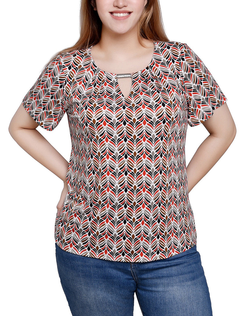 Short Sleeve Top With Hardware