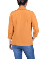 3/4 Sleeve Knit Ottoman Jacket