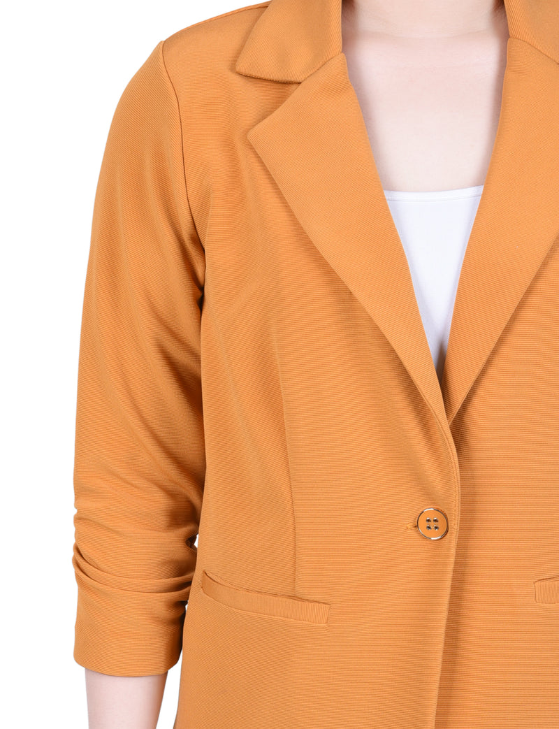 3/4 Sleeve Knit Ottoman Jacket