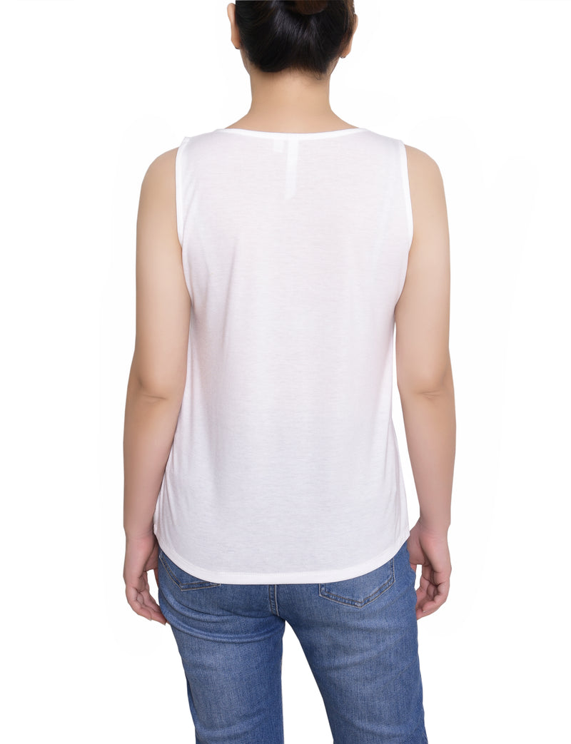 Sleeveless Tie Detail Blouse