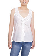 Sleeveless Tie Detail Blouse