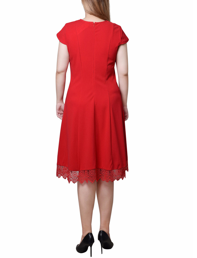 Petal Sleeve Scuba Dress