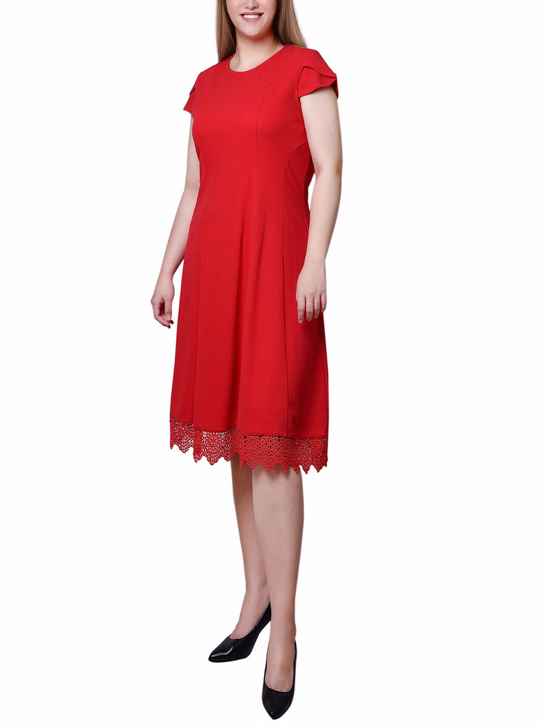 Petal Sleeve Scuba Dress NY COLLECTION Petal Sleeve Scuba Dress NY COLLECTION