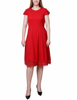 Petal Sleeve Scuba Dress