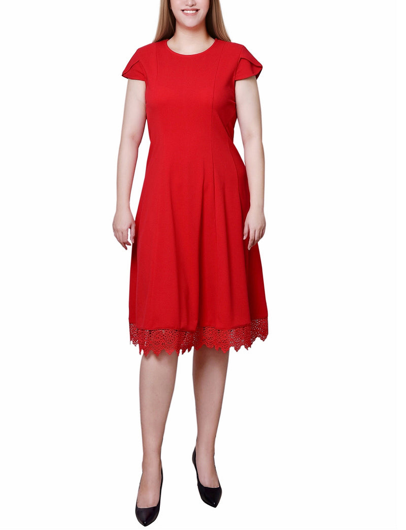 Petal Sleeve Scuba Dress