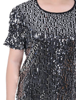 Short Sleeve Sequined Top