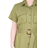Short Sleeve Safari Style Dress