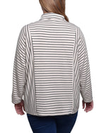 Long Sleeve Striped Tunic Top