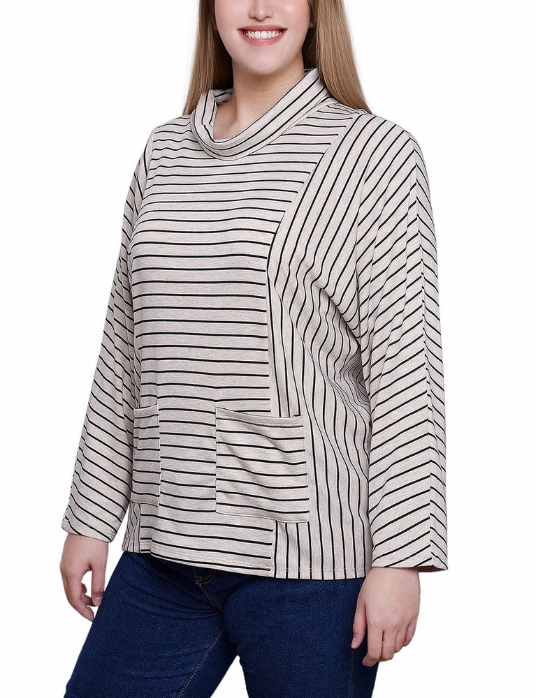 Long Sleeve Striped Tunic Top