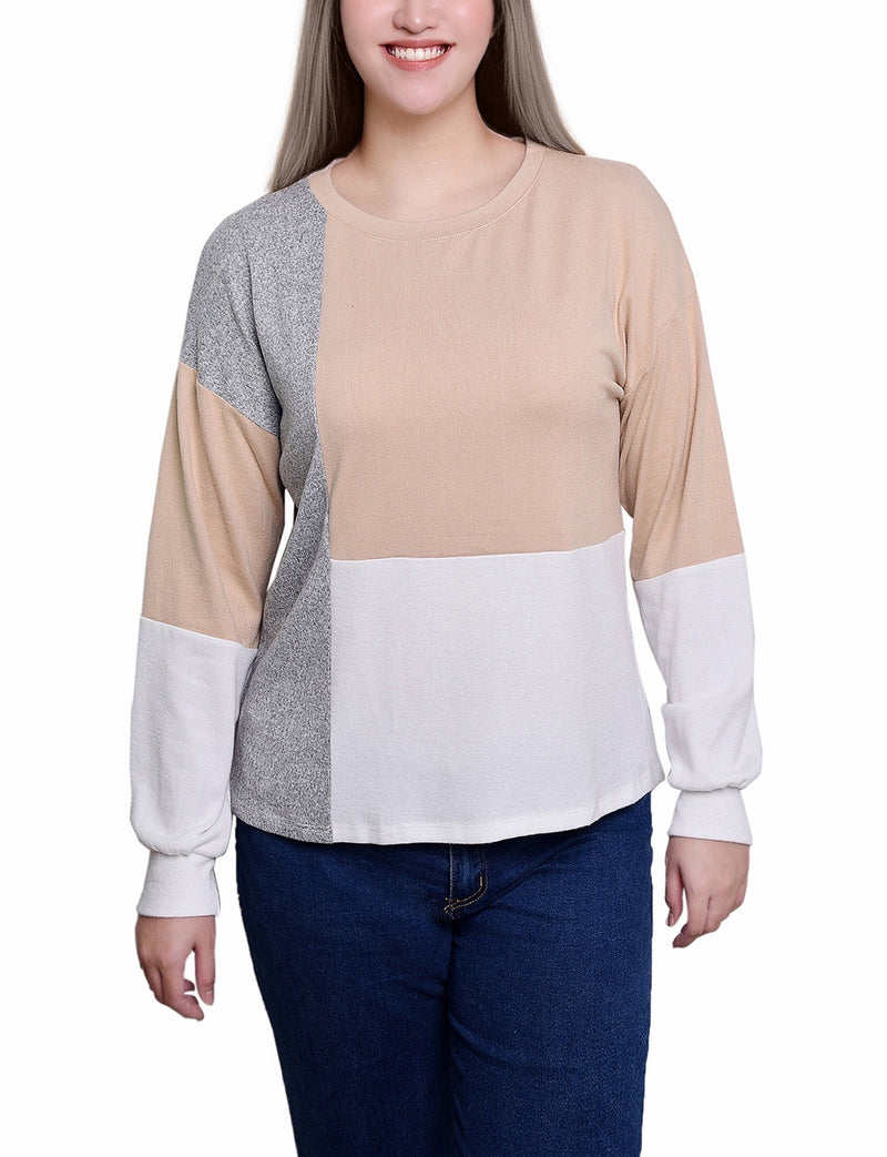 Petite Color-Blocked Top