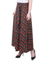 Petite Maxi Skirt With Sash Waist Tie