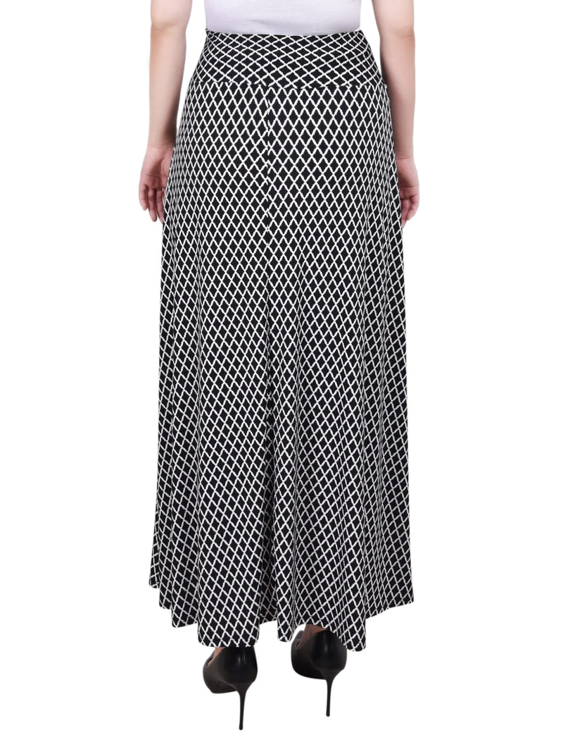 Petite Maxi Skirt With Sash Waist Tie