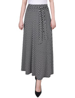 Petite Maxi Skirt With Sash Waist Tie