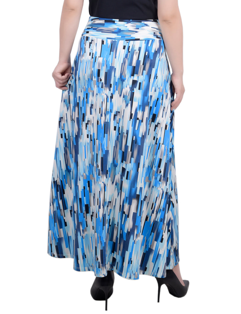 Petite Maxi Skirt With Sash Waist Tie
