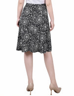 Petite Wide Waisted Knee Length Skirt