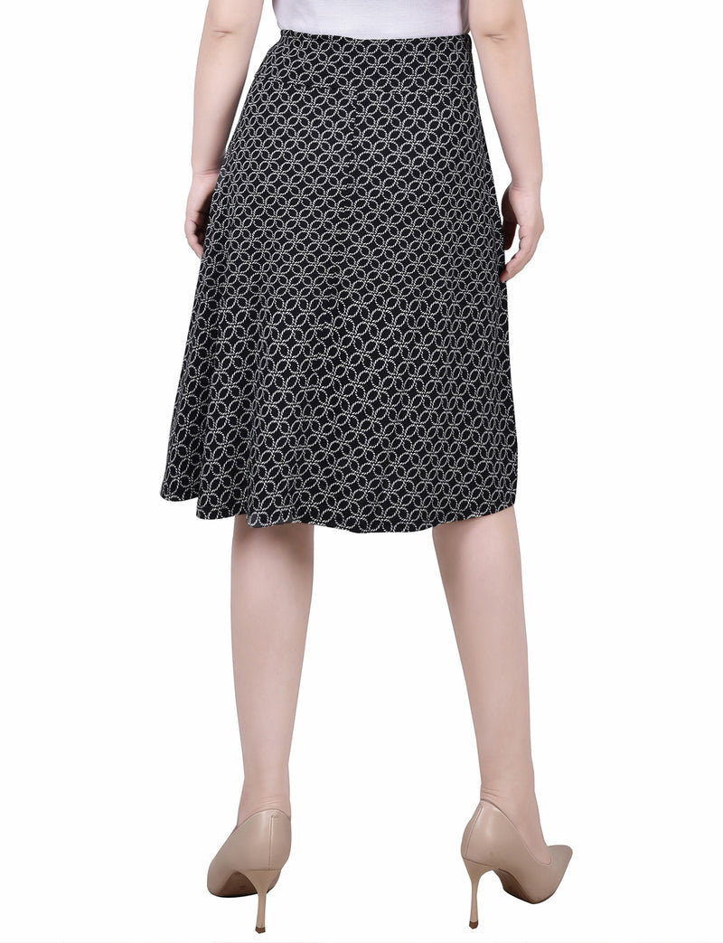 Petite Wide Waisted Knee Length Skirt