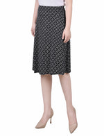 Petite Wide Waisted Knee Length Skirt