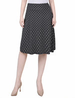 Petite Wide Waisted Knee Length Skirt