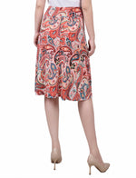 Petite Wide Waisted Knee Length Skirt