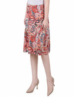 Petite Wide Waisted Knee Length Skirt