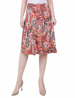 Petite Wide Waisted Knee Length Skirt