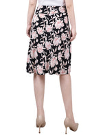 Petite Wide Waisted Knee Length Skirt