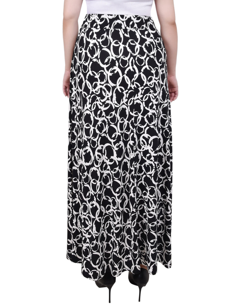 Petite Ring Detail Midi-Length Skirt