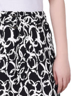 Petite Ring Detail Midi-Length Skirt