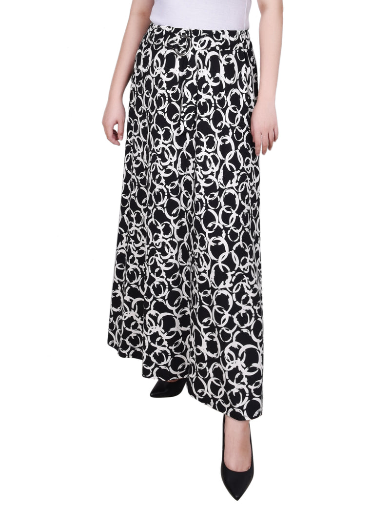 Petite Ring Detail Midi-Length Skirt