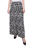 Petite Ring Detail Midi-Length Skirt