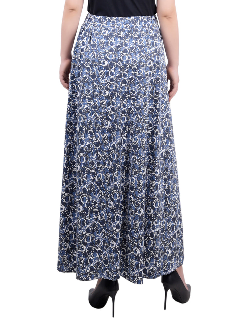 Petite Ring Detail Midi-Length Skirt