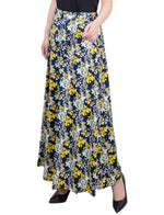 Petite Ring Detail Midi-Length Skirt
