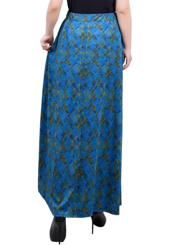Petite Ring Detail Midi-Length Skirt